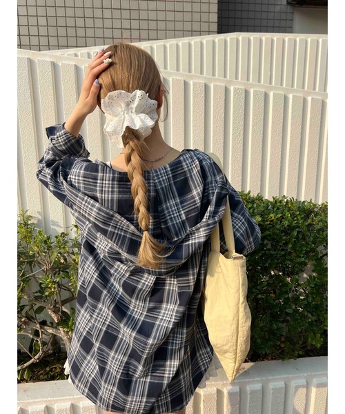 WC（ダブル シー）の「コットンライクレースシュシュ（シュシュ・レディース・ホワイト/ブラック/レッド・FREE）」の4枚目の写真