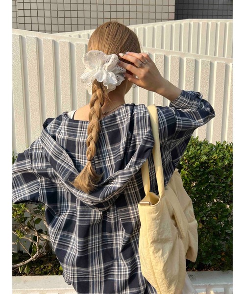 WC（ダブル シー）の「コットンライクレースシュシュ（シュシュ・レディース・ホワイト/ブラック/レッド・FREE）」の5枚目の写真