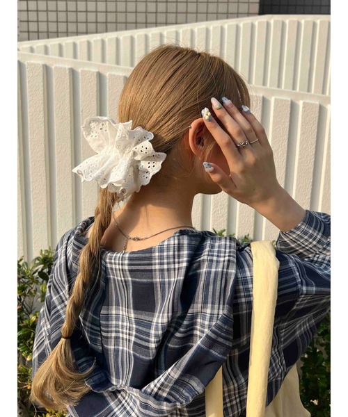 WC（ダブル シー）の「コットンライクレースシュシュ（シュシュ・レディース・ホワイト/ブラック/レッド・FREE）」の7枚目の写真