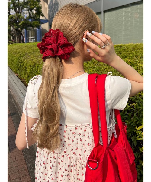 WC（ダブル シー）の「コットンライクレースシュシュ（シュシュ・レディース・ホワイト/ブラック/レッド・FREE）」の14枚目の写真