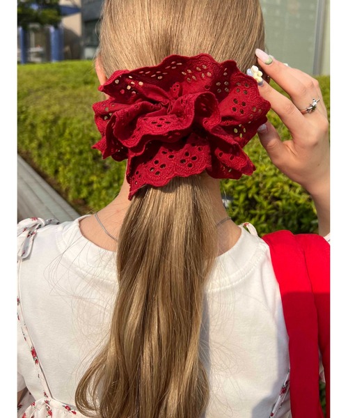 WC（ダブル シー）の「コットンライクレースシュシュ（シュシュ・レディース・ホワイト/ブラック/レッド・FREE）」の16枚目の写真