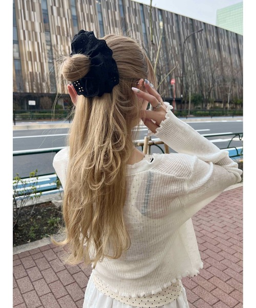 WC（ダブル シー）の「コットンライクレースシュシュ（シュシュ・レディース・ホワイト/ブラック/レッド・FREE）」の13枚目の写真