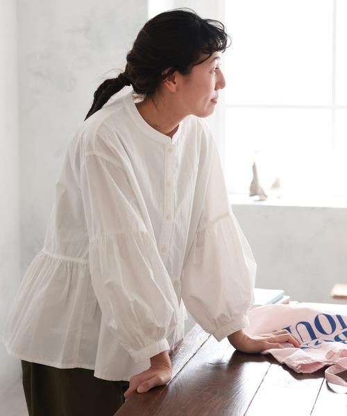 soulberry(ソウルベリー)の「ホイップのブラウス(シャツ/ブラウス・レディース・オフホワイト・5L/4L/3L/LL/L/M)」の5枚目の写真