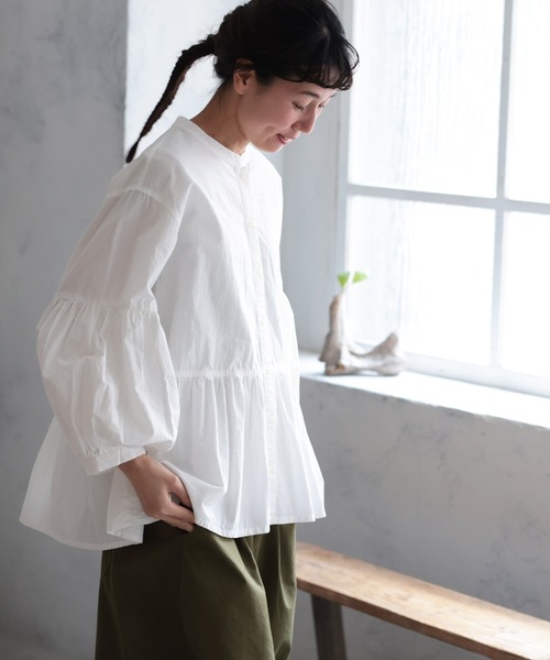 soulberry(ソウルベリー)の「ホイップのブラウス(シャツ/ブラウス・レディース・オフホワイト・5L/4L/3L/LL/L/M)」の6枚目の写真