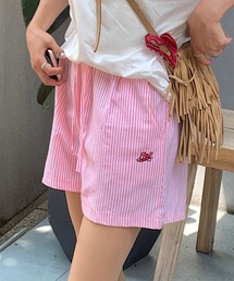 ワンポイントストライプショートパンツ