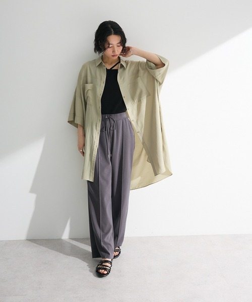 Green　Parks（グリーンパークス）の「2WAYニットタンクトップ（キャミソール・レディース・グレー/ホワイト系その他2/ブラック・FREE）」の9枚目の写真