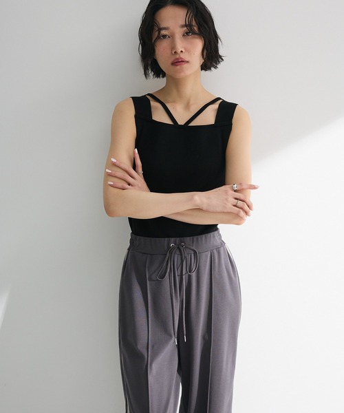 Green　Parks（グリーンパークス）の「2WAYニットタンクトップ（キャミソール・レディース・グレー/ホワイト系その他2/ブラック・FREE）」の12枚目の写真