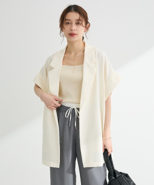 Green　Parks（グリーンパークス）の「2WAYニットタンクトップ（キャミソール・レディース・グレー/ホワイト系その他2/ブラック・FREE）」の5枚目の写真