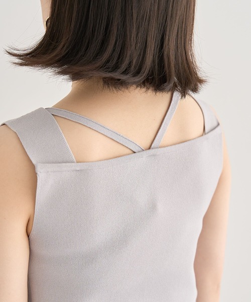 Green　Parks（グリーンパークス）の「2WAYニットタンクトップ（キャミソール・レディース・グレー/ホワイト系その他2/ブラック・FREE）」の19枚目の写真