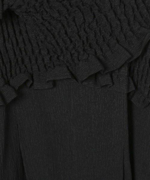 マイラン刺繍シャーリンググリーンリネンオフショルオールインワンho171 マイラン刺繍シャーリンググリーンリネンオフショル