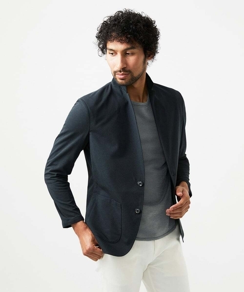 MICHEL KLEIN HOMME (ミッシェルクランオム)の「カットコンバーチブルジャケット(テーラードジャケット・メンズ・ホワイト/ブラック/カーキ・MEDIUM/LARGE/X-LARGE)」の2枚目の写真