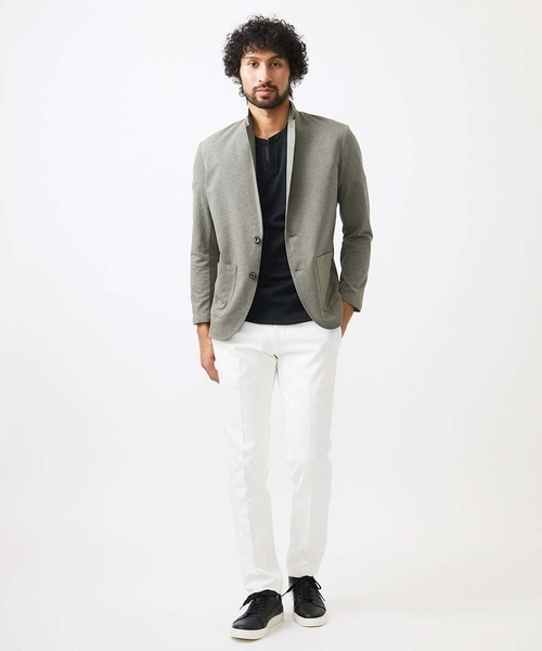MICHEL KLEIN HOMME (ミッシェルクランオム)の「カットコンバーチブルジャケット(テーラードジャケット・メンズ・ホワイト/ブラック/カーキ・MEDIUM/LARGE/X-LARGE)」の9枚目の写真