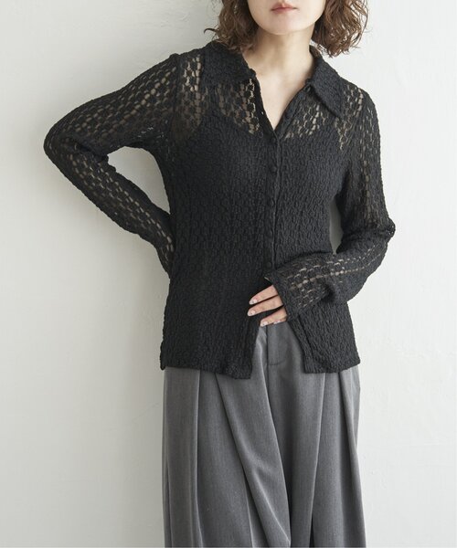 notch.(ノッチ)の「カットレース襟付きカーディガン(カーディガン/ボレロ・レディース・ブラウン/ブラック/アイボリー・M)」の11枚目の写真