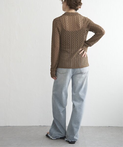 notch.(ノッチ)の「カットレース襟付きカーディガン(カーディガン/ボレロ・レディース・ブラウン/ブラック/アイボリー・M)」の19枚目の写真