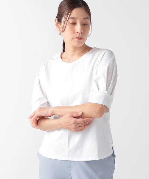 GALLORIA(ギャローリア)の「パフスリーブプルオーバー(Tシャツ/カットソー・レディース・ブラック/ホワイト・LL/S/M/L)」の3枚目の写真