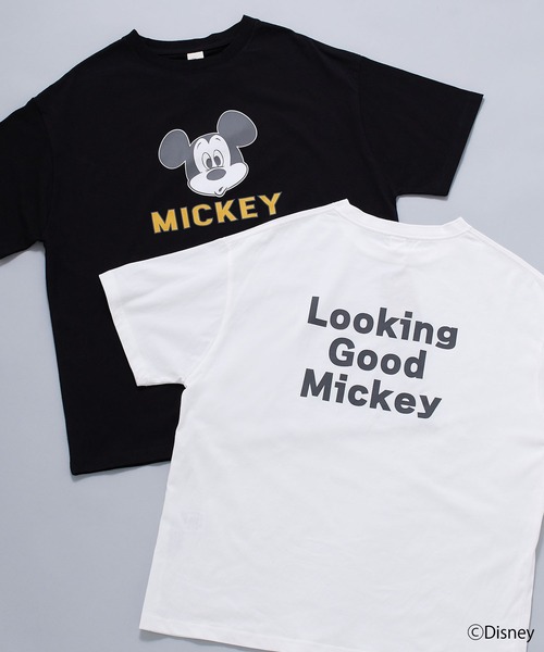 セール】【Disney/ディズニー】ミッキーマウスフェイスプリントTシャツ