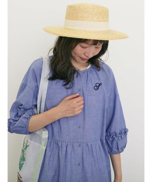 サマンサモスモス イニシャル刺繍7分袖ティアードワンピー Samansa Mos2（サマンサ モスモス）の「【S/Mサイズ】イニシャル