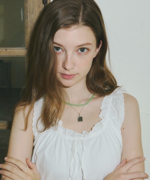 GIUNON（ジウノン）の「square motif necklace / スクエアモチーフネックレス（ネックレス・レディース・シルバー・FREE）」の16枚目の写真