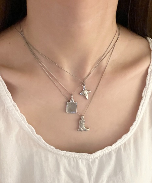 square motif necklace / スクエアモチーフネックレス