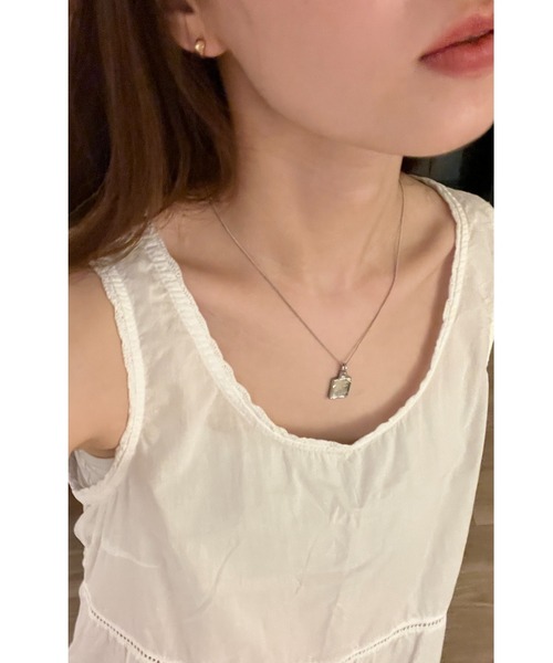 スクエア モチーフ ネックレス square motif necklace / スクエアモチーフネックレス