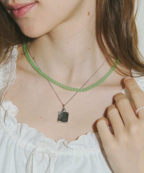 スクエア モチーフ ネックレス square motif necklace / スクエアモチーフネックレス