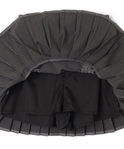 M DOLLY（エムドリー）の「twin ribbon pleats mini skirt/ツインリボンプリーツミニスカート（スカート・レディース・ブラック/グレー・M/S）」の7枚目の写真