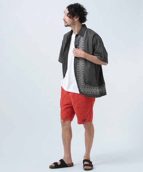 BAYFLOW(ベイフロー)の「インディアパターン刺繍シャツ(シャツ/ブラウス・メンズ・ブルー/ブラック・MEDIUM/LARGE)」の14枚目の写真