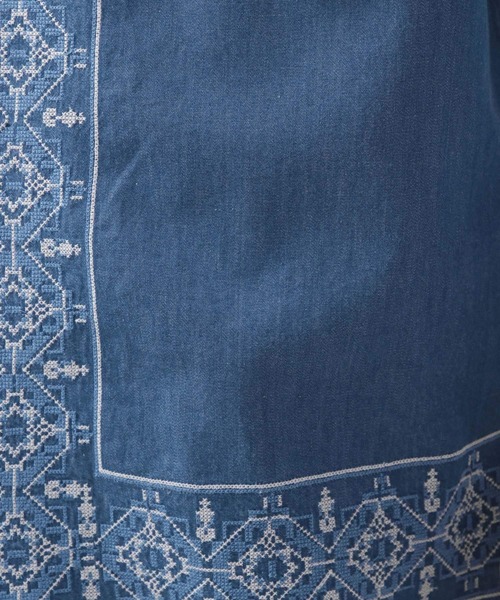 BAYFLOW(ベイフロー)の「インディアパターン刺繍シャツ(シャツ/ブラウス・メンズ・ブルー/ブラック・MEDIUM/LARGE)」の11枚目の写真
