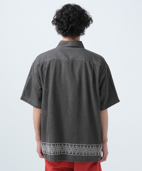BAYFLOW(ベイフロー)の「インディアパターン刺繍シャツ(シャツ/ブラウス・メンズ・ブルー/ブラック・MEDIUM/LARGE)」の8枚目の写真