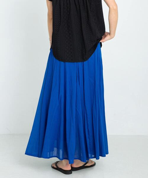 URBAN RESEARCH Sonny Label(アーバンリサーチサニーレーベル)の「エアリーコットンボイルフレアスカート(スカート・レディース・パープル系その他/スミクロ/グリーン系その他/ブルー・FREE)」の7枚目の写真