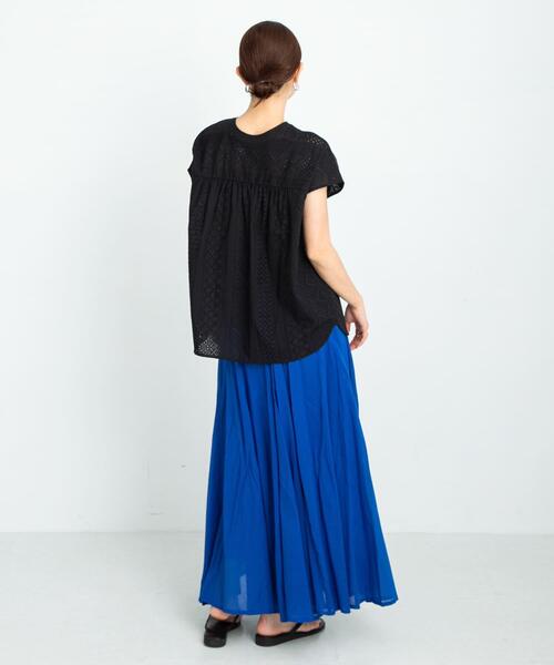 URBAN RESEARCH Sonny Label(アーバンリサーチサニーレーベル)の「エアリーコットンボイルフレアスカート(スカート・レディース・パープル系その他/スミクロ/グリーン系その他/ブルー・FREE)」の10枚目の写真