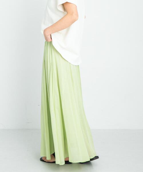 URBAN RESEARCH Sonny Label(アーバンリサーチサニーレーベル)の「エアリーコットンボイルフレアスカート(スカート・レディース・パープル系その他/スミクロ/グリーン系その他/ブルー・FREE)」の18枚目の写真