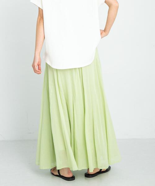 URBAN RESEARCH Sonny Label(アーバンリサーチサニーレーベル)の「エアリーコットンボイルフレアスカート(スカート・レディース・パープル系その他/スミクロ/グリーン系その他/ブルー・FREE)」の19枚目の写真