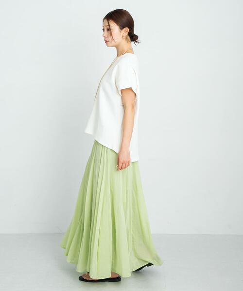 URBAN RESEARCH Sonny Label(アーバンリサーチサニーレーベル)の「エアリーコットンボイルフレアスカート(スカート・レディース・パープル系その他/スミクロ/グリーン系その他/ブルー・FREE)」の21枚目の写真