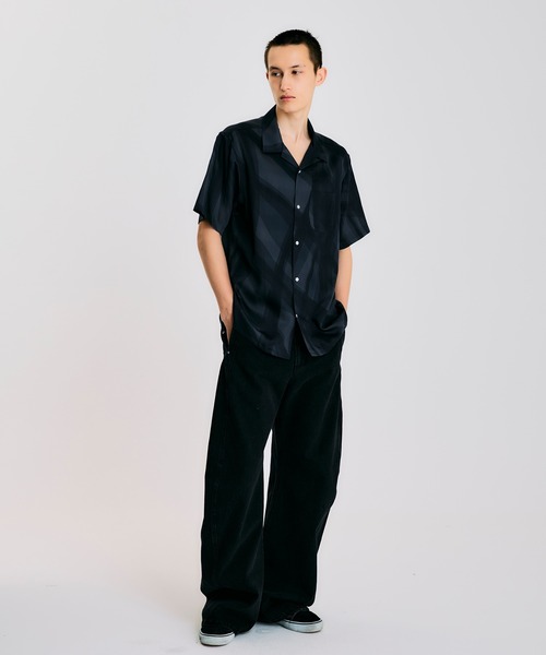 NOISE MAKER（ノイズメーカー）の「サテンオープンカラーシャツ【MADE IN JAPAN】（シャツ/ブラウス・メンズ・ブラック・M/L/XL）」の2枚目の写真