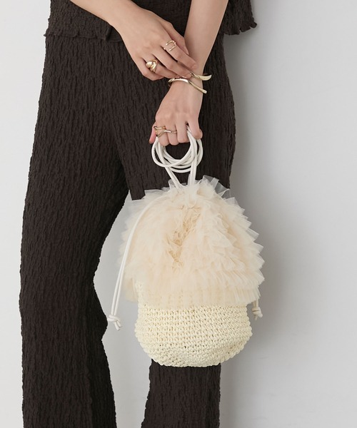 forksy.】チュールドッキング メッシュ巾着バッグ forksy.│MONO-MART