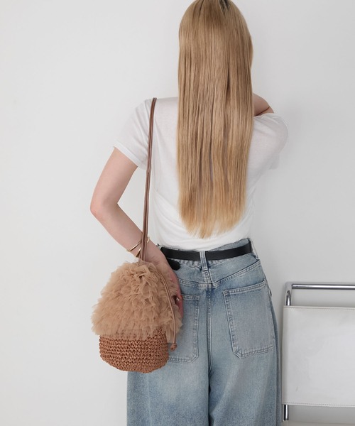 forksy.】チュールドッキング メッシュ巾着バッグ forksy.│MONO-MART