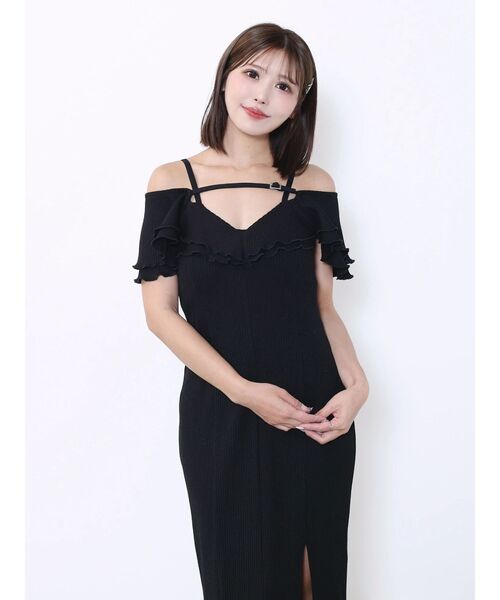 EATME（イートミー）の「ベルテッドラッフルフリルワンピース（ワンピース・レディース・グレー/ブラック/アイボリー・FREE）」の19枚目の写真