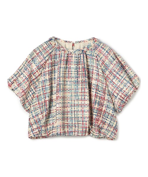 BALLSEY（ボールジィ）の「モザイクツイード パフブラウス（シャツ/ブラウス・レディース・ブルー系その他/グリーン系その他・36）」の2枚目の写真