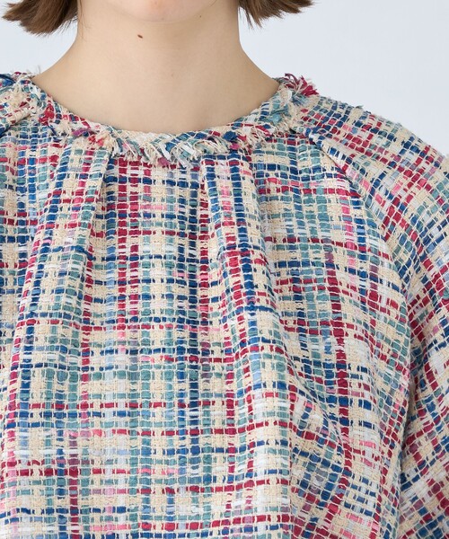 BALLSEY（ボールジィ）の「モザイクツイード パフブラウス（シャツ/ブラウス・レディース・ブルー系その他/グリーン系その他・36）」の6枚目の写真
