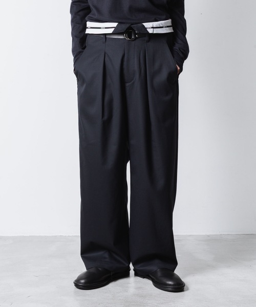 ATTACHMENT（アタッチメント）の「T/W/SI ストレッチギャバジン フラップトラウザーズ / T/W/SI STRETCH GABARDINE FLAP TROUSERS（スラックス・メンズ・グレー系/ブラック系/ダークネイビー/ブラック・1/2）」の4枚目の写真