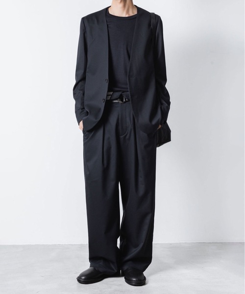 ATTACHMENT（アタッチメント）の「T/W/SI ストレッチギャバジン フラップトラウザーズ / T/W/SI STRETCH GABARDINE FLAP TROUSERS（スラックス・メンズ・グレー系/ブラック系/ダークネイビー/ブラック・1/2）」の8枚目の写真