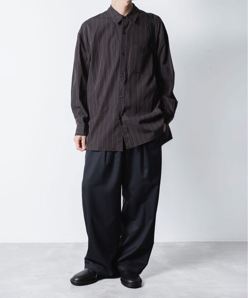 ATTACHMENT（アタッチメント）の「T/W/SI ストレッチギャバジン フラップトラウザーズ / T/W/SI STRETCH GABARDINE FLAP TROUSERS（スラックス・メンズ・グレー系/ブラック系/ダークネイビー/ブラック・1/2）」の9枚目の写真