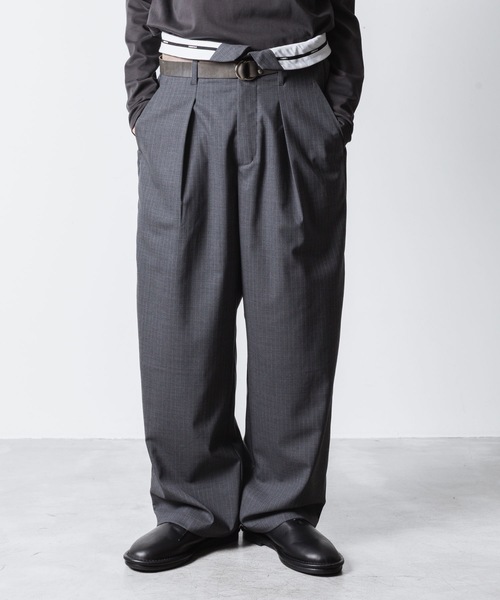 ATTACHMENT（アタッチメント）の「T/W/SI ストレッチギャバジン フラップトラウザーズ / T/W/SI STRETCH GABARDINE FLAP TROUSERS（スラックス・メンズ・グレー系/ブラック系/ダークネイビー/ブラック・1/2）」の21枚目の写真