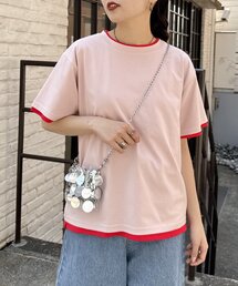 WILLOW（ウィロー）の「【willow】カラーレイヤードワンポイント刺繍TEE（Tシャツ/カットソー）」