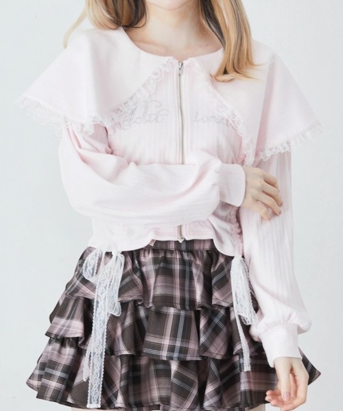 Ank Rouge（アンクルージュ）の「キラキラロゴドロストミニPK（Tシャツ/カットソー・レディース・ブラック/ピンク/グレー・M）」の3枚目の写真