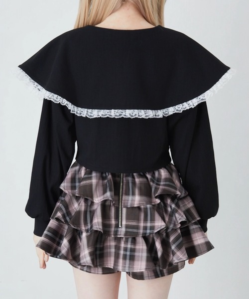 Ank Rouge（アンクルージュ）の「キラキラロゴドロストミニPK（Tシャツ/カットソー・レディース・ブラック/ピンク/グレー・M）」の7枚目の写真