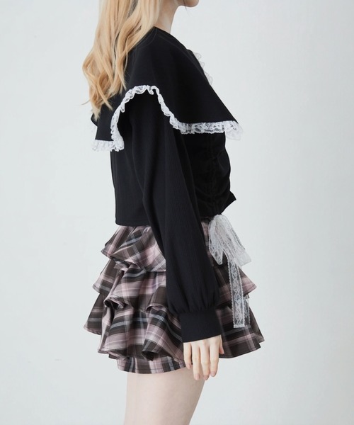 Ank Rouge（アンクルージュ）の「キラキラロゴドロストミニPK（Tシャツ/カットソー・レディース・ブラック/ピンク/グレー・M）」の8枚目の写真