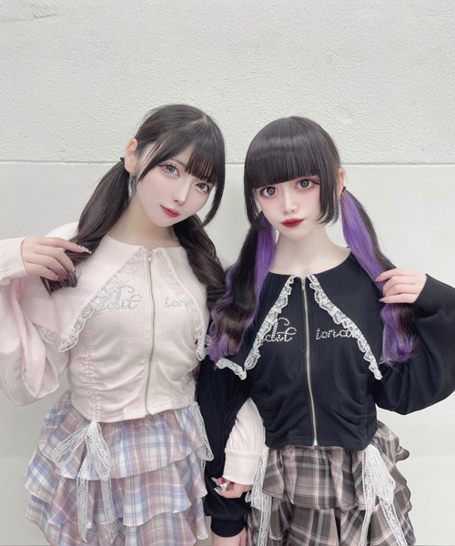 Ank Rouge（アンクルージュ）の「キラキラロゴドロストミニPK（Tシャツ/カットソー・レディース・ブラック/ピンク/グレー・M）」の15枚目の写真