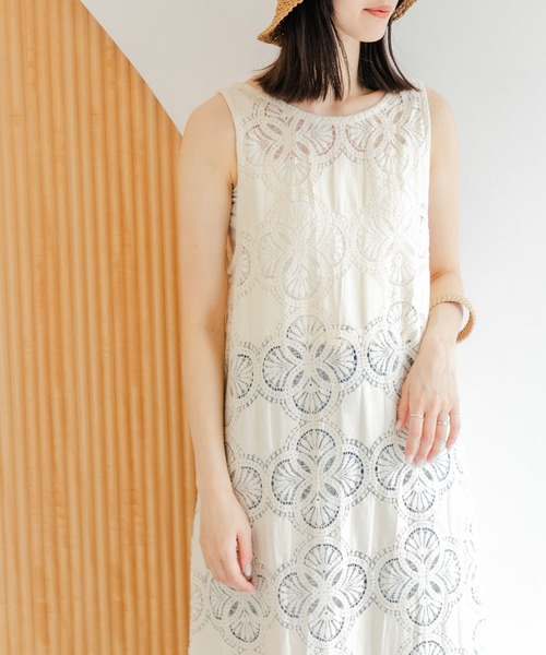 URBAN RESEARCH DOORS（アーバンリサーチドアーズ）の「サークルレース2WAYワンピース（ワンピース・レディース・ナチュラル・MEDIUM）」の13枚目の写真